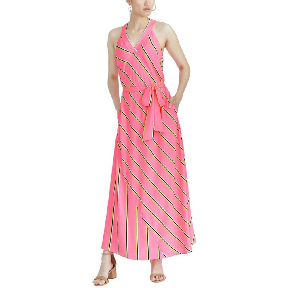 Rachel Rachel Roy Womens Jacey Racerback Maxi Dress Medium Hot Pink - NWT $185